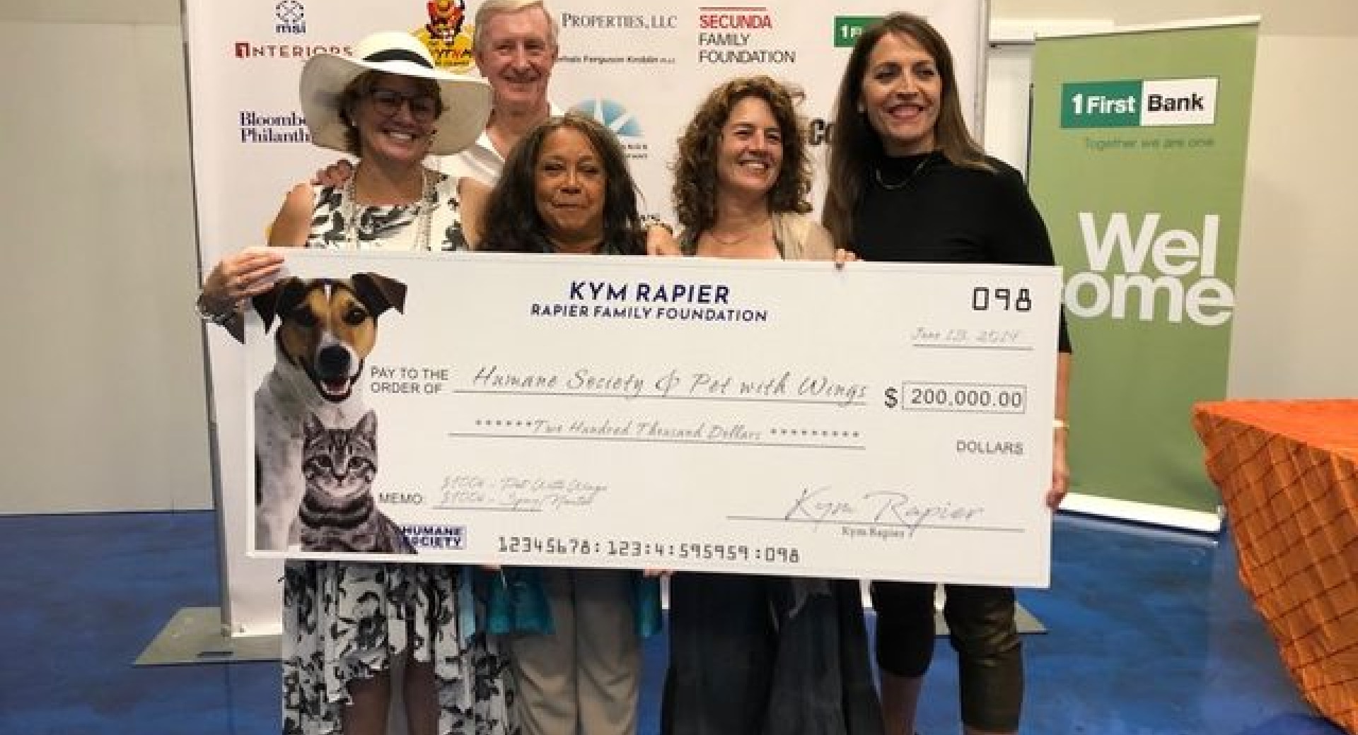 Community Foundation of the Virgin Islands Receives $200,000 Donation from Kym Rapier and Rapier Family Foundation for the Humane Society of St. Thomas